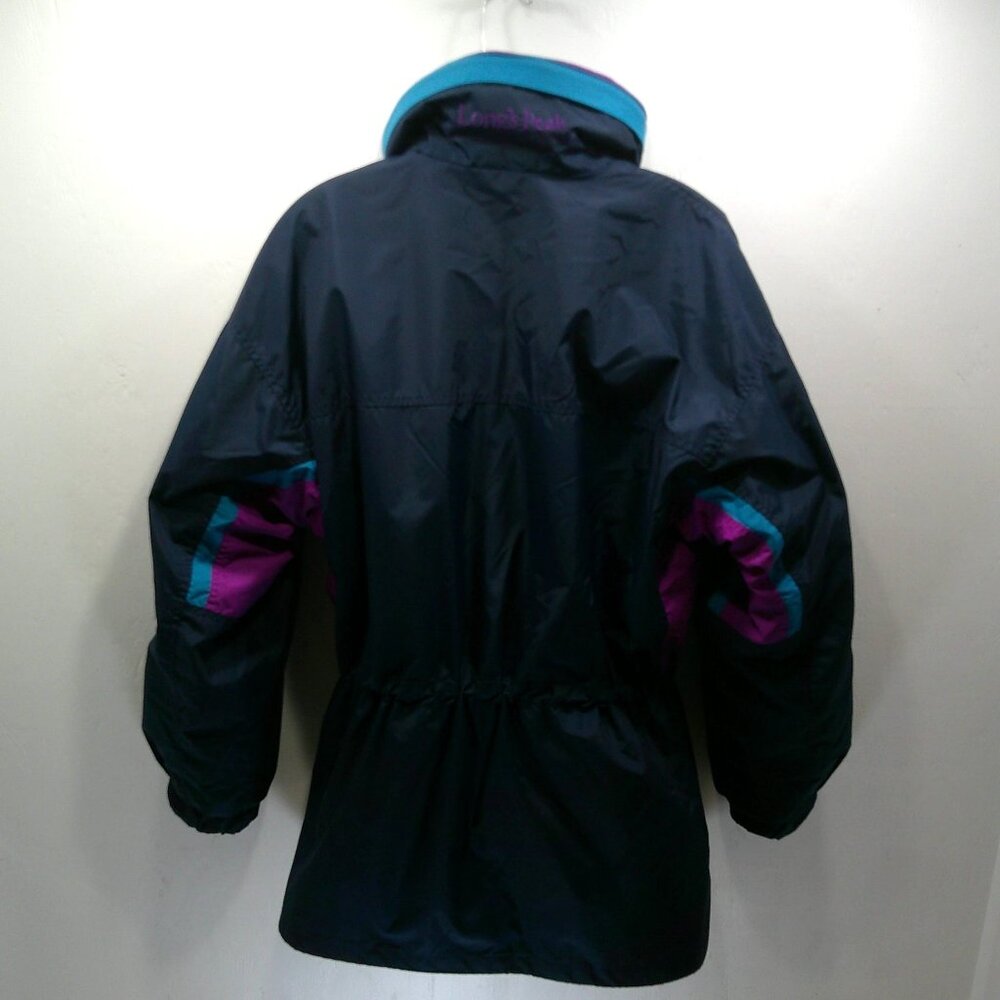 Columbia Vintage 90’s Preppy Ski Jacket Longs Peak Size M | Navy Purple Teal - Picture 2 of 12